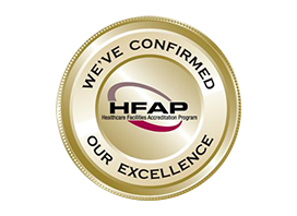 Healthcare Facilities accreditation program confirmed excellence badge from Rome Health near rome ny