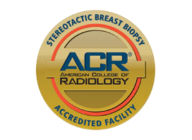 American College of Radiology stereotactic breast biopsy accredited facility badge from Rome Health near rome ny