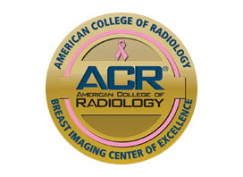 American College of Radiology breast imaging center of excellence badge from Rome Health near rome ny