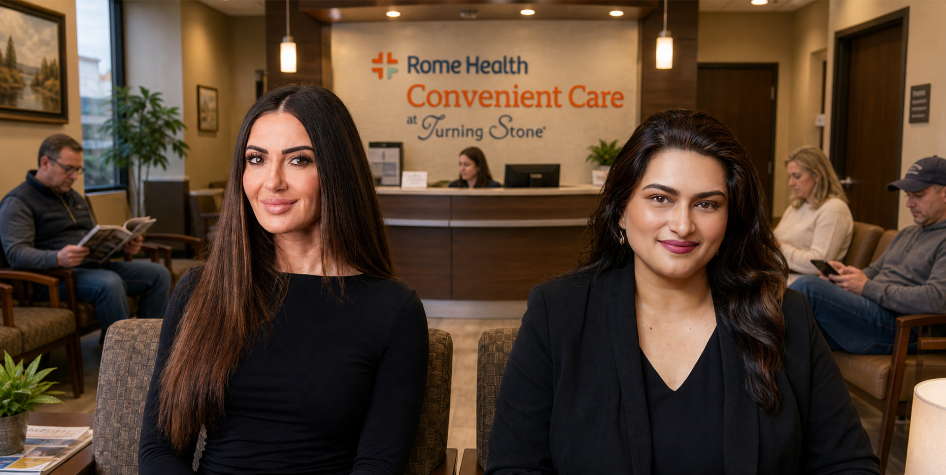 Olena Stout, FNP, and Olivia Andrade, MD at Rome Health Convenient Care at Turning Stone near Verona NY