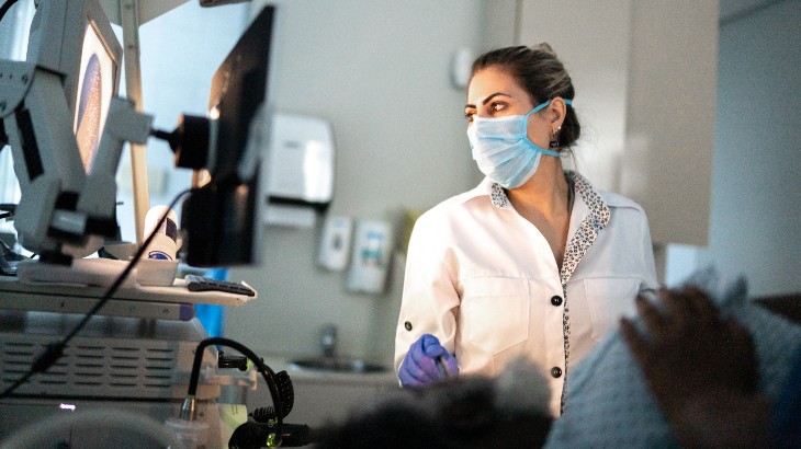 endoscopy service image of female doctor examining patient from rome health hospital near rome ny
