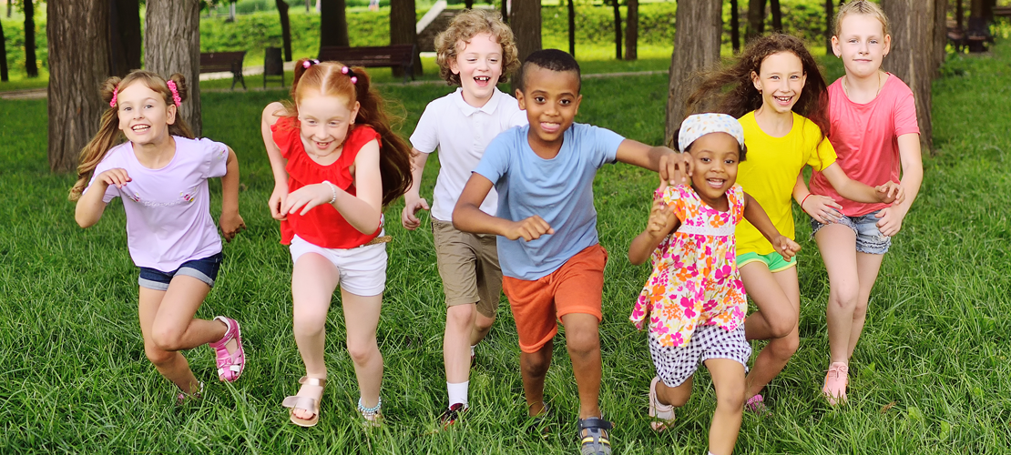 Children running